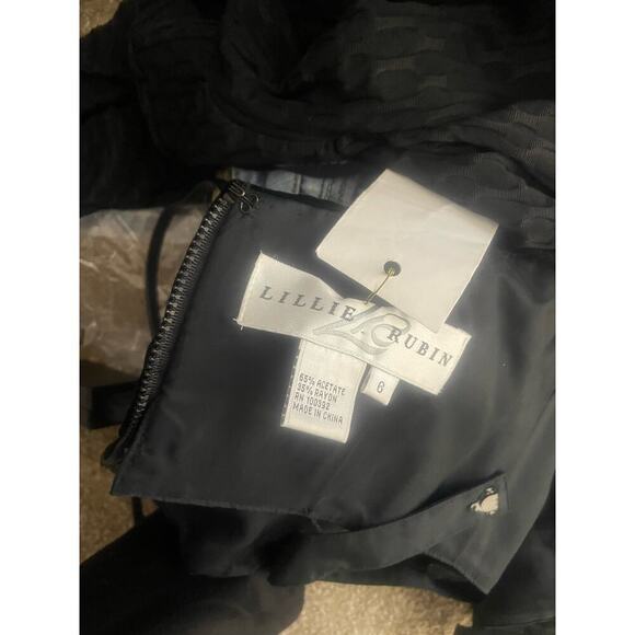 LILLIE RUBIN BUSTIER CORSET STRAPLESS black NEW black floral sequined SZ 8 - Picture 8 of 8